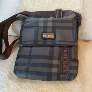 Burberry brown messenger bag